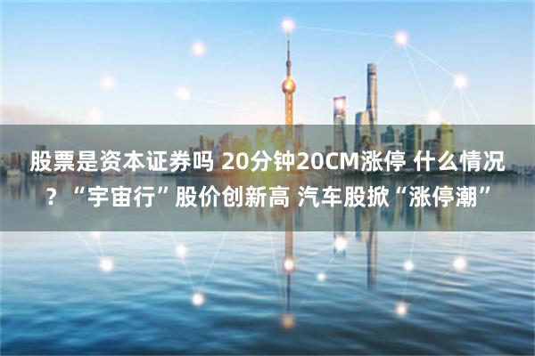 股票是资本证券吗 20分钟20CM涨停 什么情况？“宇宙行”股价创新高 汽车股掀“涨停潮”